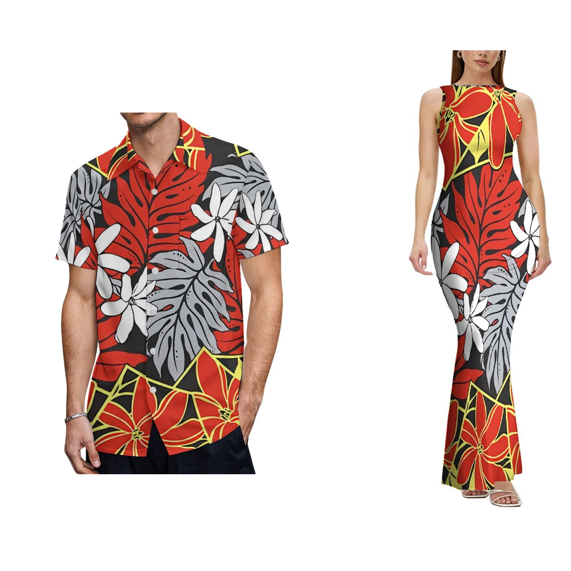 1MOQ Wholesale Custom Bodycon Backless Dress New Zealand Design Women's Boat Neck Sleeveless Design Clothes Polynesian Dress - Image 2