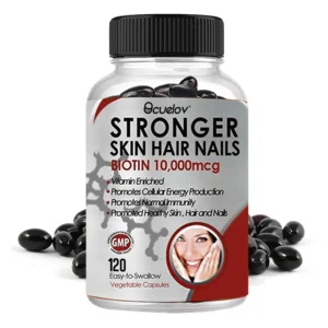 High-Potency 10,000 mcg Biotin Capsules with Collagen & Keratin – Supports Hair, Skin & Nails