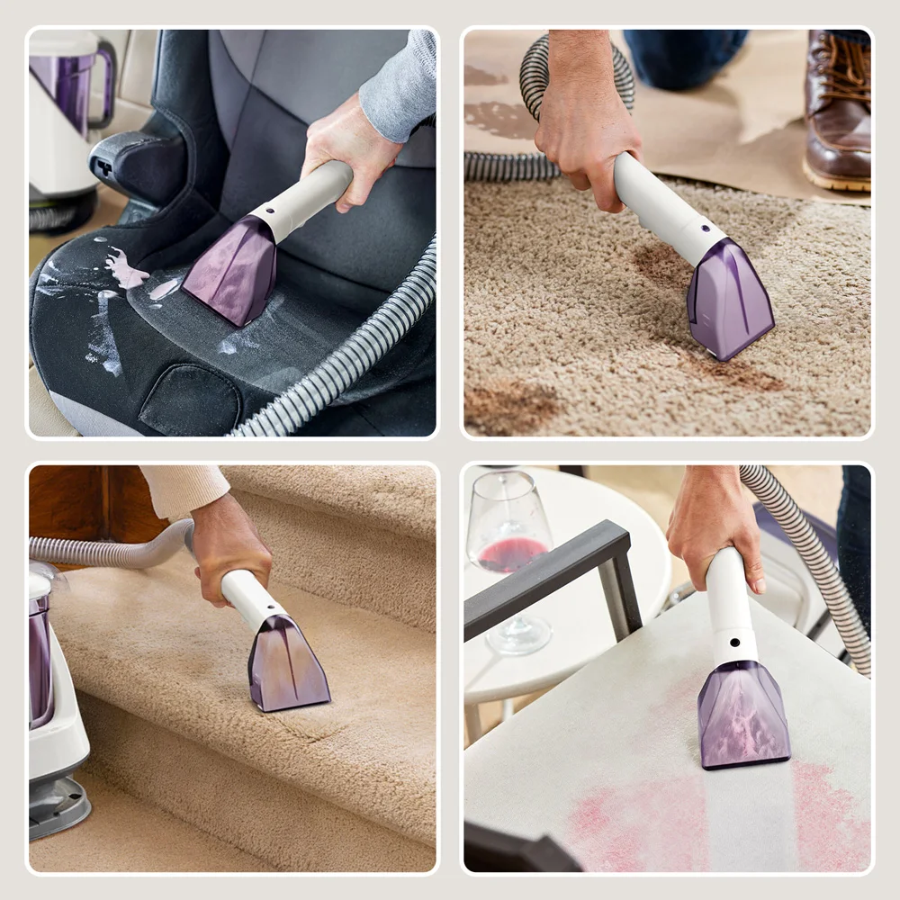 Rouny Portable Carpet & Upholstery Cleaner, 650W, 12kPa Suction, 1.4L Clean Tank - Image 2