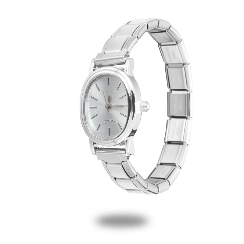 Unisex 9mm Stainless Steel Watch with Italian Elastic Charm – Chain - Image 37