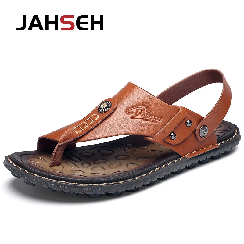 Men's Split Leather Sandals with Metal Accents – Quick‑Dry, Non‑Slip, True‑to‑Size (Size 38‑47) - Image 10