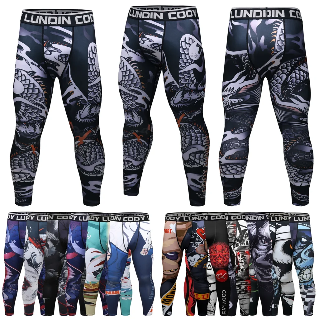Men's BJJ Spats Leggings - Moisture Wicking Polyester