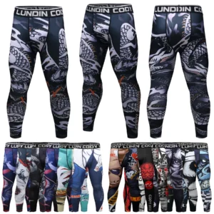 Men's BJJ Spats Leggings - Moisture Wicking Polyester