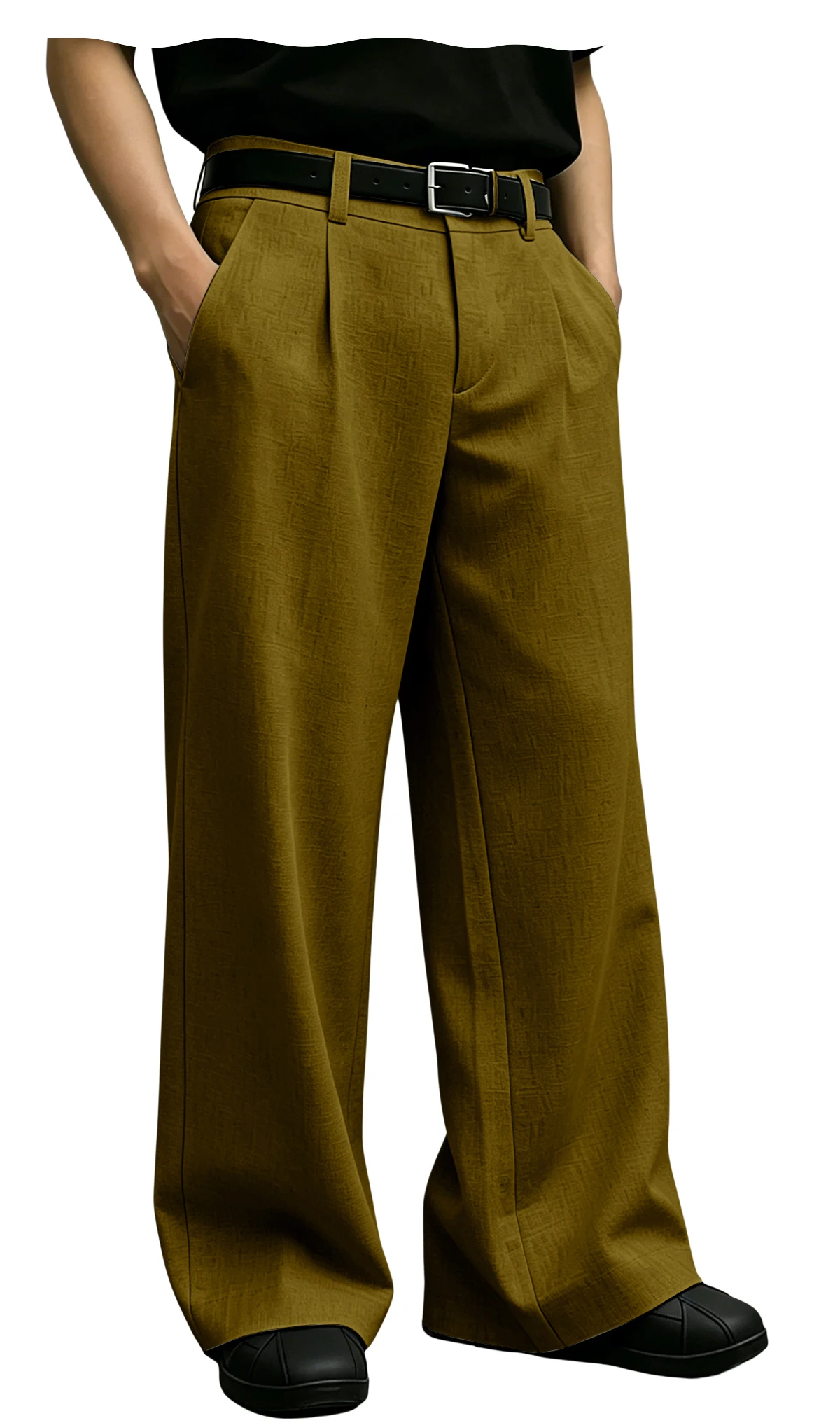 Men‘s Straight Leg Suit Pants With Elastic Waist Comfortable Breathable Wrinkle Resistant Lightweight Casual Trousers Summer - Image 17