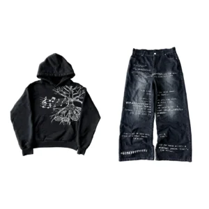 Cotton Casual Hoodies and Sweatpants Set