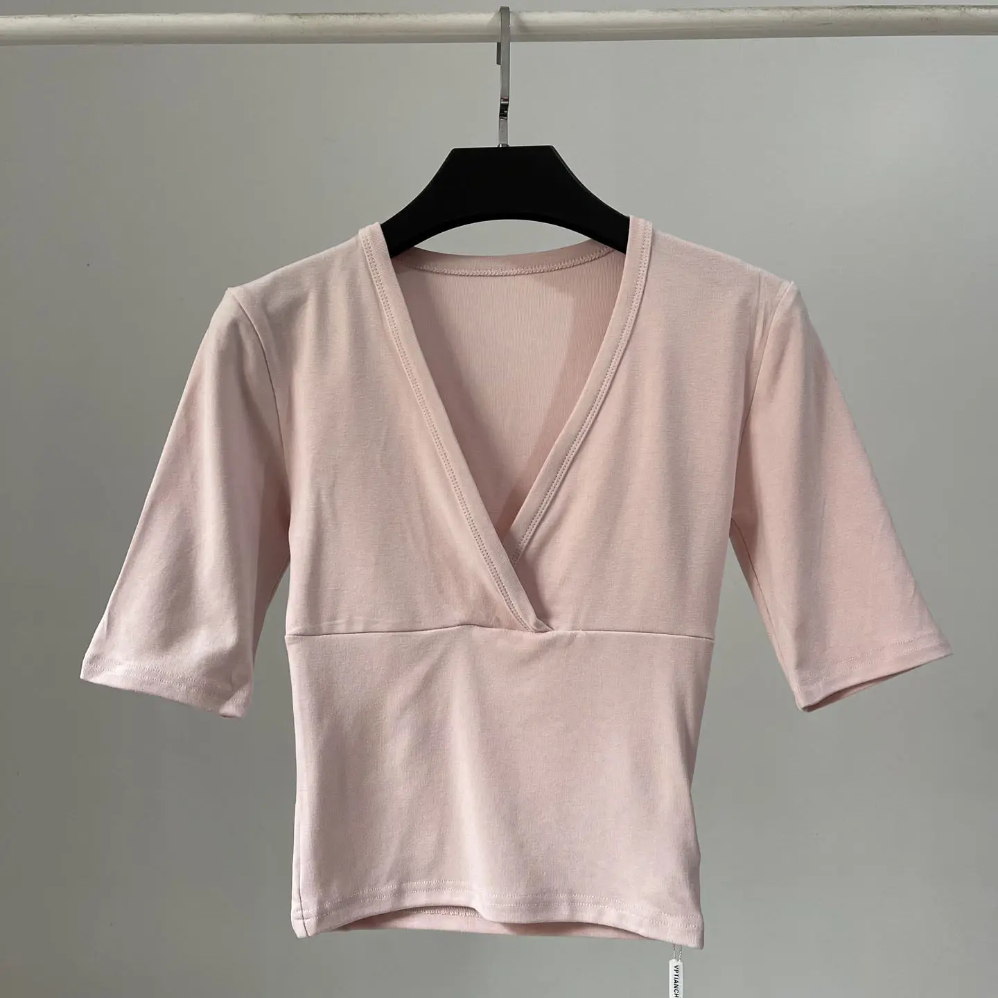 Women's V-Neck Cotton Crop Tee - view 11
