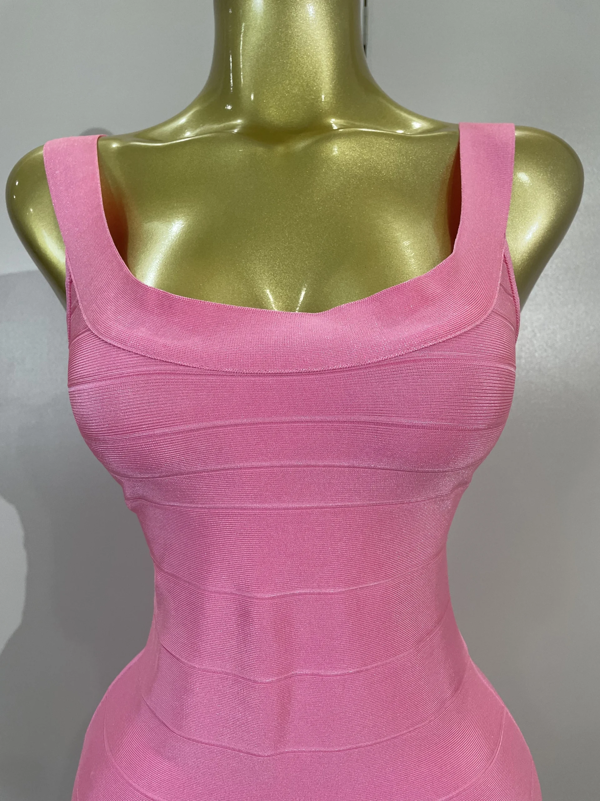 Women 2026 Sleeveless Sexy Bodycon Pink Mini Bandage Dress Celebrity Elegant Evening Party Fancy Club Cocktail Birthday Dress - Image 5