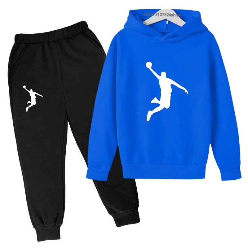 Kids Letter Print Hoodie & Pants Tracksuit Set - Image 2