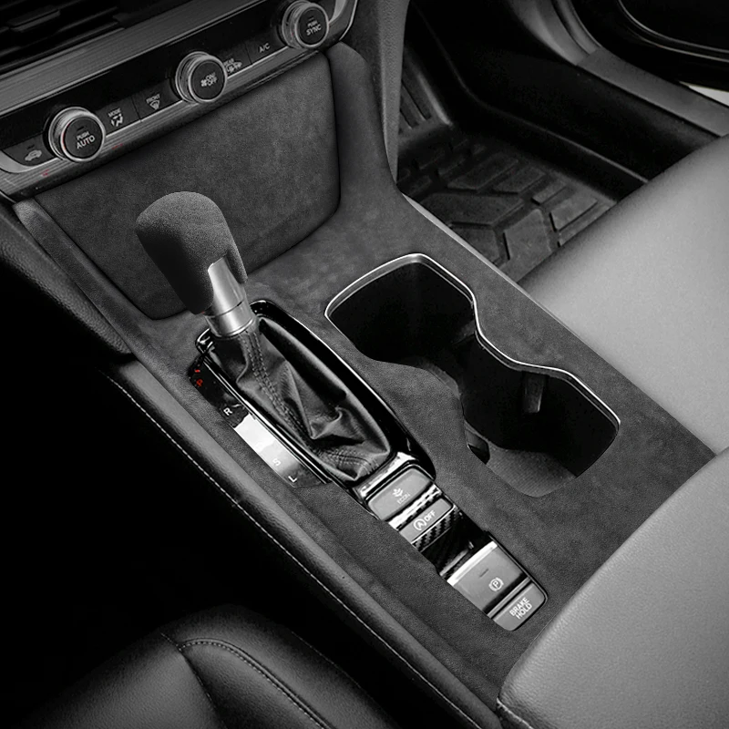 For Honda Accord 2018-2022 Alcantara Car Interior Strips, Center Trim, Gear Knob, Shifter Panel, Window Lift, Armrest Box Lid - Image 2