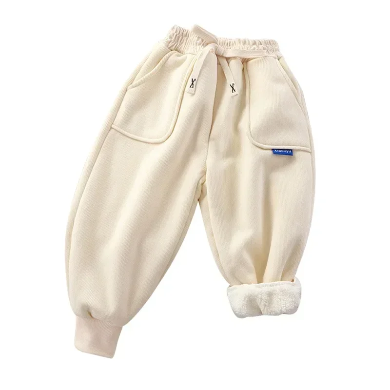 Kids Paded Pants Boys Girl Autumn Winter Plus Velvet Thick Warm Trousers Corduroy Outer Wear Sport Casual Pants Children Clothes - Image 10