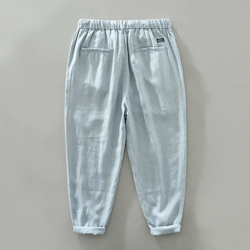 Men's Linen Drawstring Pants, Breathable & Lightweight - Image 2