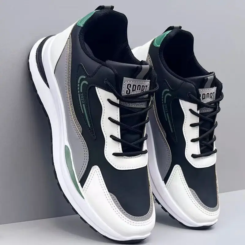 Men's Mesh Platform Sneakers – Breathable Upper, Rubber Sole, Low Heel - Image 4