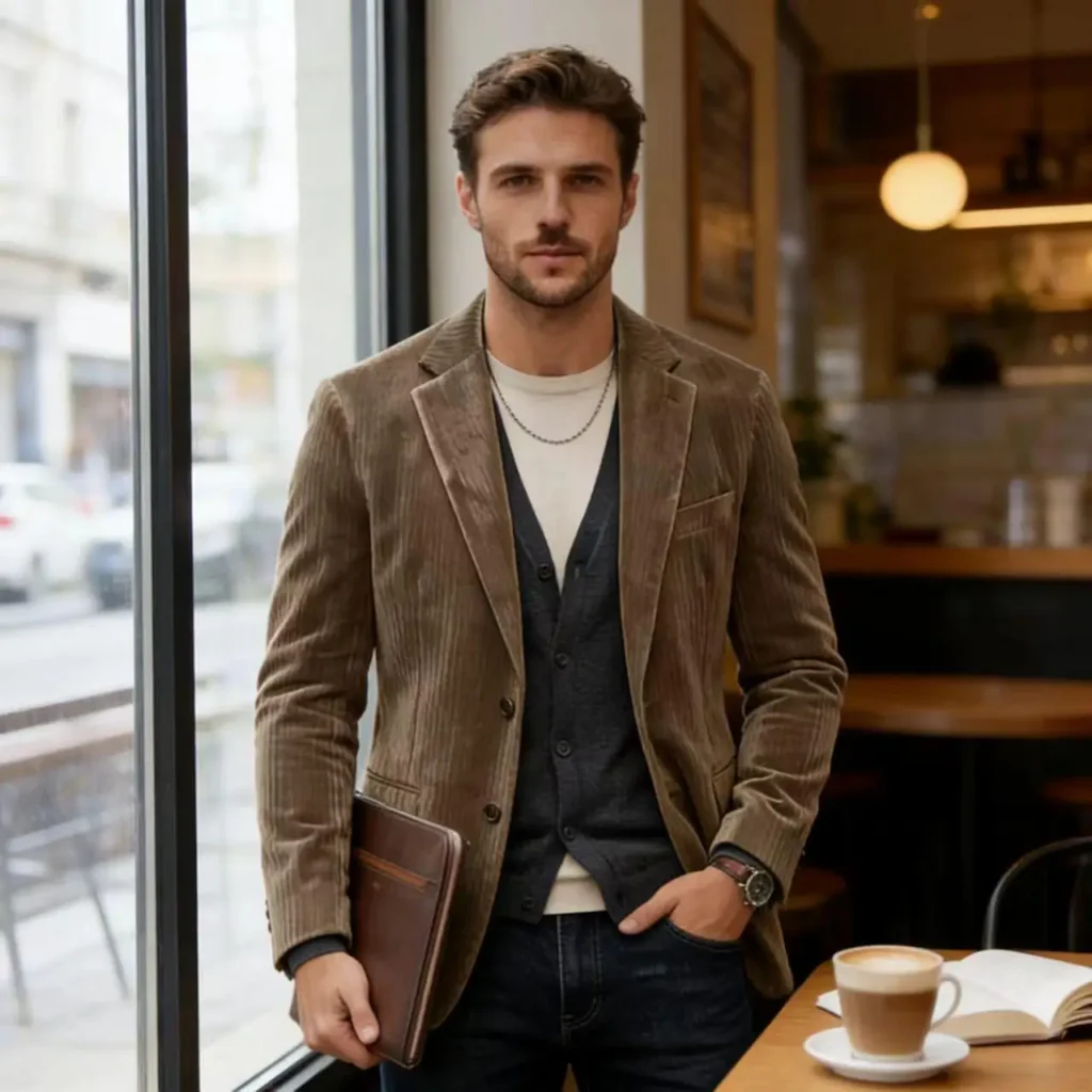 Men's Corduroy Slim Fit Blazer