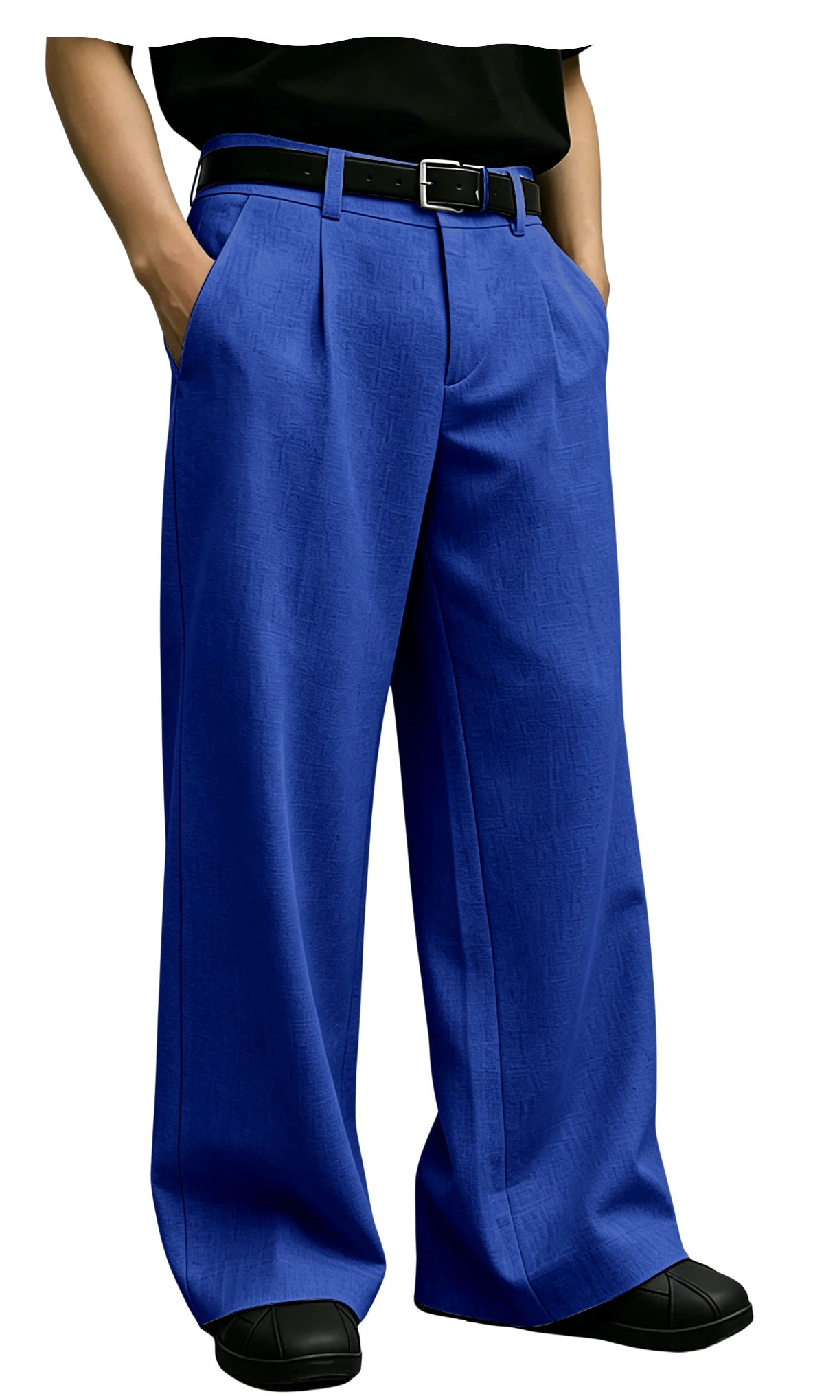Men‘s Straight Leg Suit Pants With Elastic Waist Comfortable Breathable Wrinkle Resistant Lightweight Casual Trousers Summer - Image 13