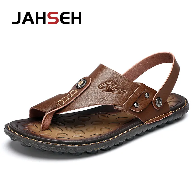Men's Split Leather Sandals with Metal Accents – Quick‑Dry, Non‑Slip, True‑to‑Size (Size 38‑47) - Image 9
