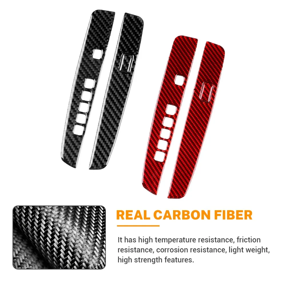 Carbon Fiber 2PCS Center Console Gear Panel Cup Holder Trim Sticker For Honda Accord 2013-2017 Car Interior Decoration Sticker - Image 4