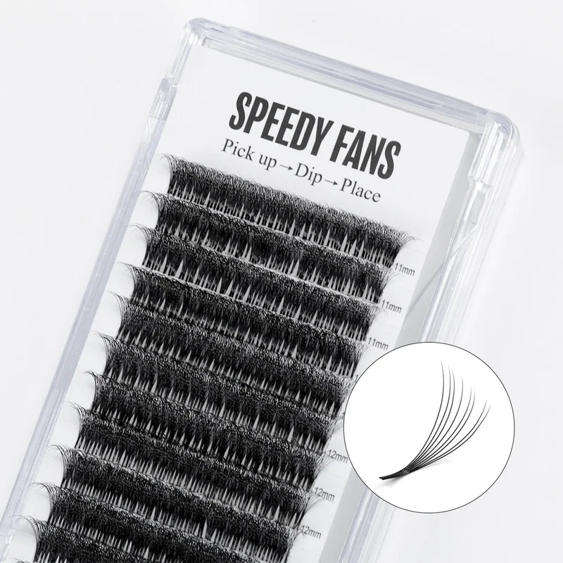 Sense Lashes Speedy Promade Fans 960 Ultra-Matte Black 5D/6D/8D - Image 8