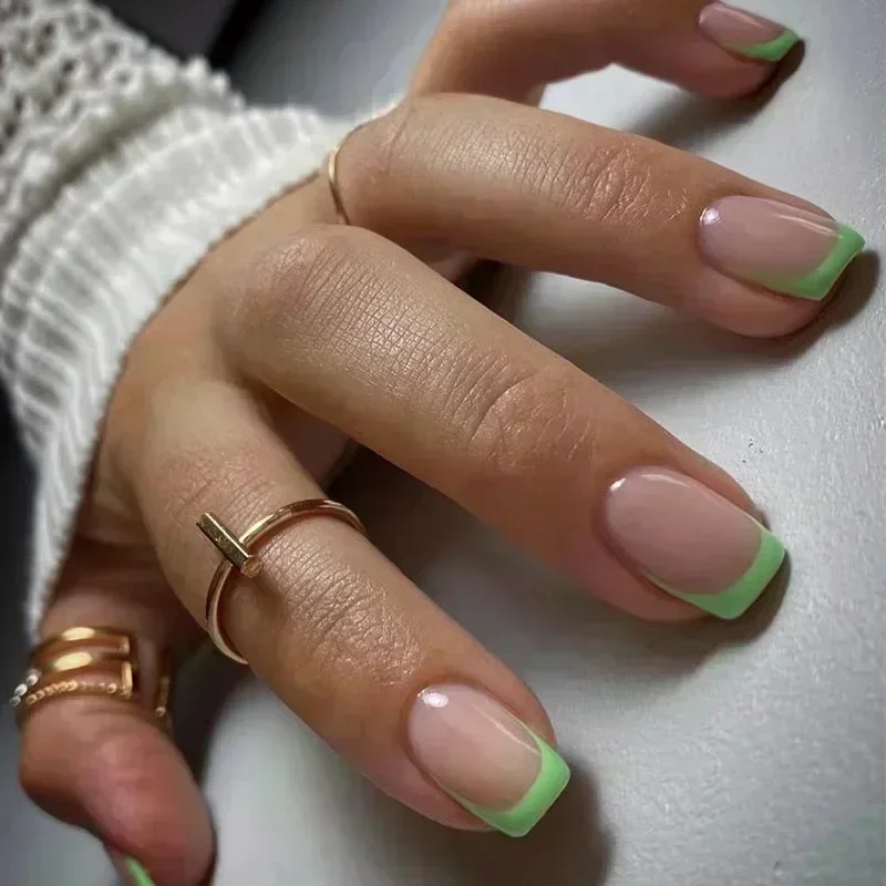 Pink Floral French Press-On Nails - view 7
