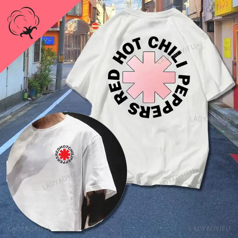 New Red Hot Chili 100%cotton T Shirt Amazing Tees Men Women Clothes Peppers Tour Double-sided Short Sleeve Casual Male T-shirt - Image 19