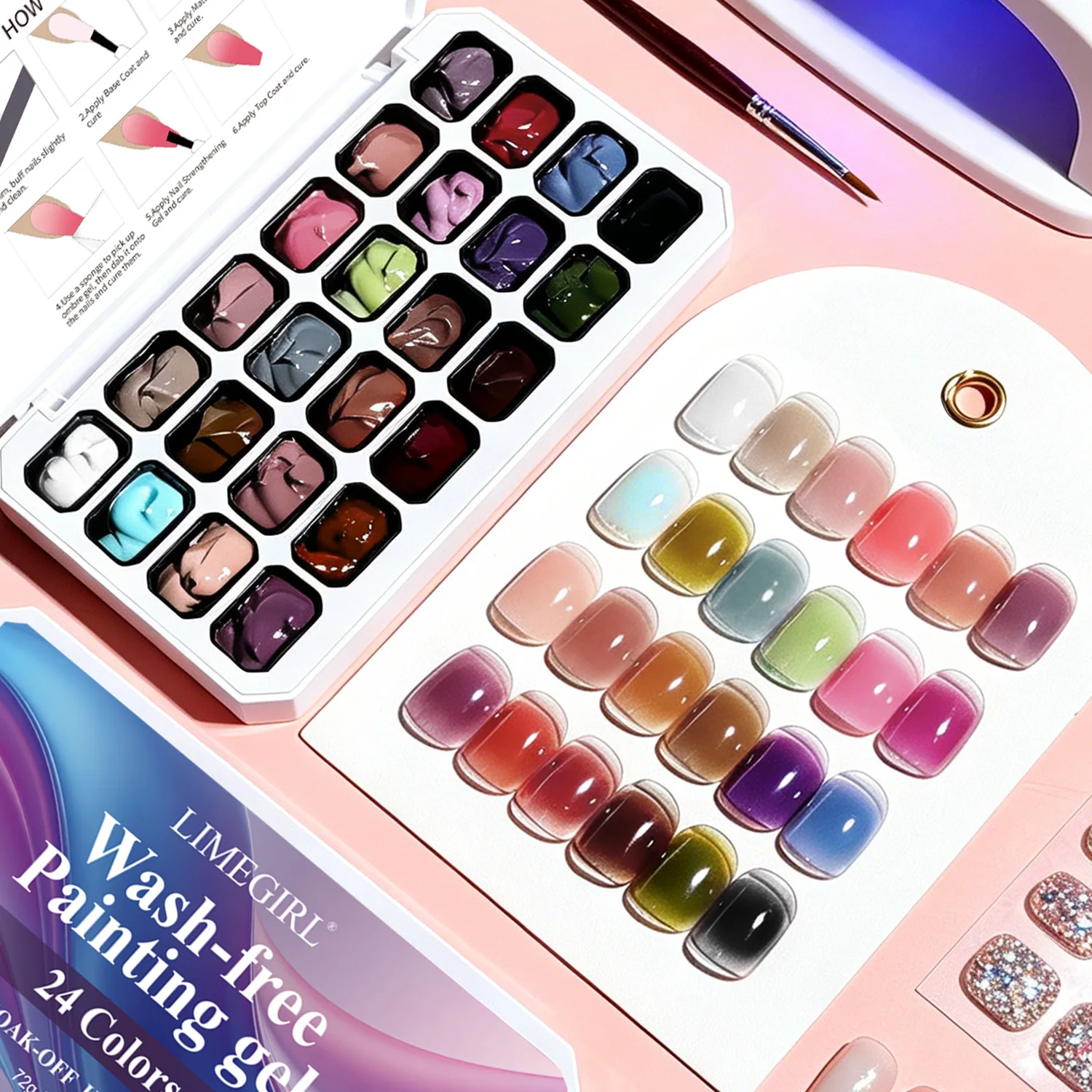 24-Color 4-in-1 Semi-Permanent Gel Nail Polish – UV/LED Soak‑Off - Image 9
