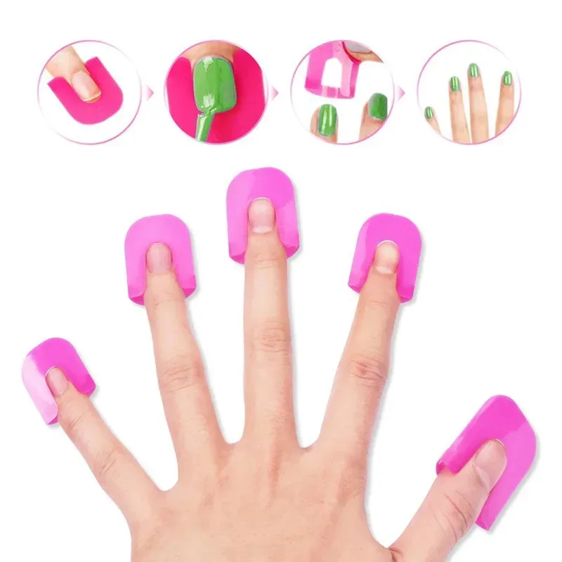 26-Piece PVC G‑Curve Nail Protector Set – 10 Sizes, Pink - Image 5