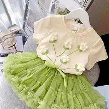 Girls Summer Floral Cotton Sets - Image 7