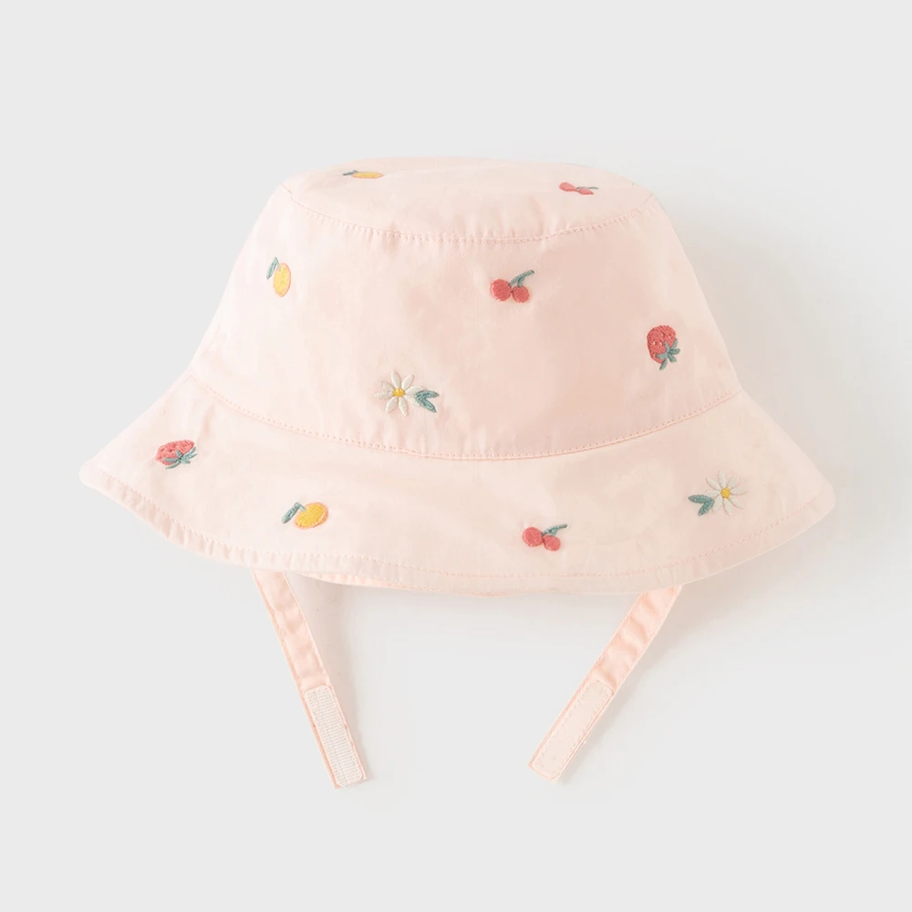 DAVE&BELLA Girls' 100% Cotton Floral Fisherman Sun Hat with Nylon Strap - Image 4
