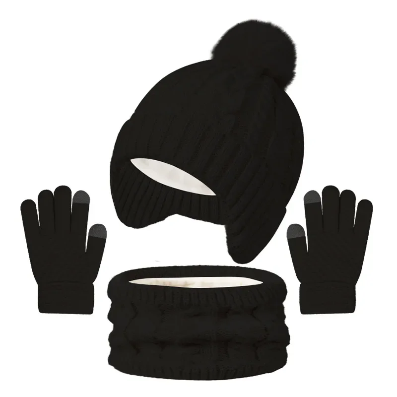 Soft Pink Kids Winter Set – Hat, Scarf & Gloves, Polyester Filled - Image 7