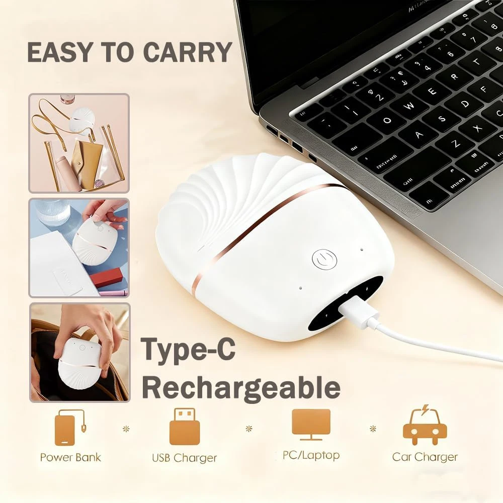 Mini Straightener USB Rechargeable Hair Straightener Brush - Anti-Scald Shell, Cordless Straightening Comb for Smooth Hairstyle - Image 6