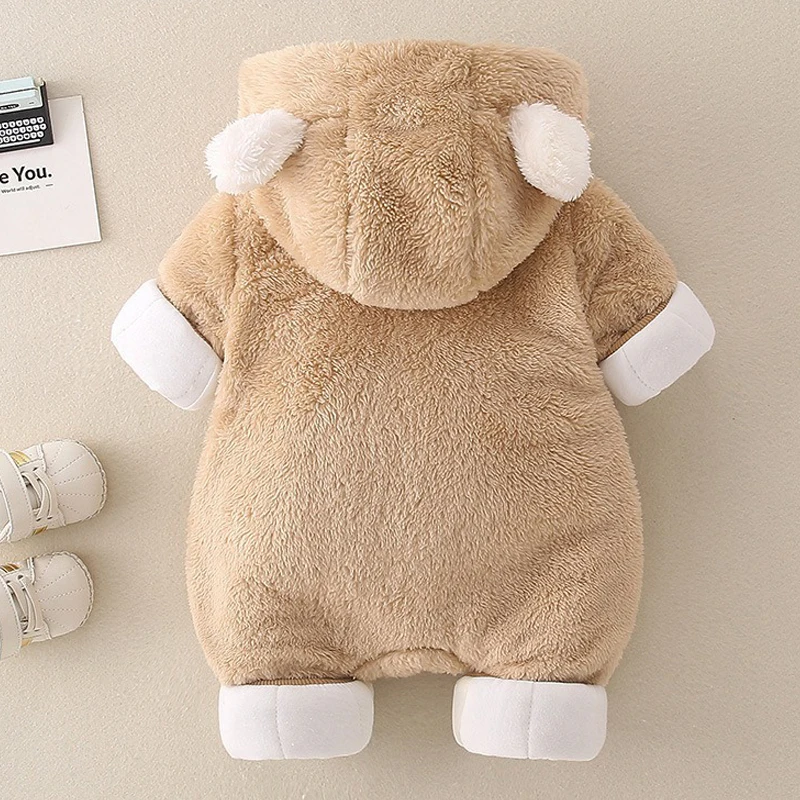 AYNIGIELL Cotton Hooded Jumpsuit for Baby, 0-18 Months - Image 6