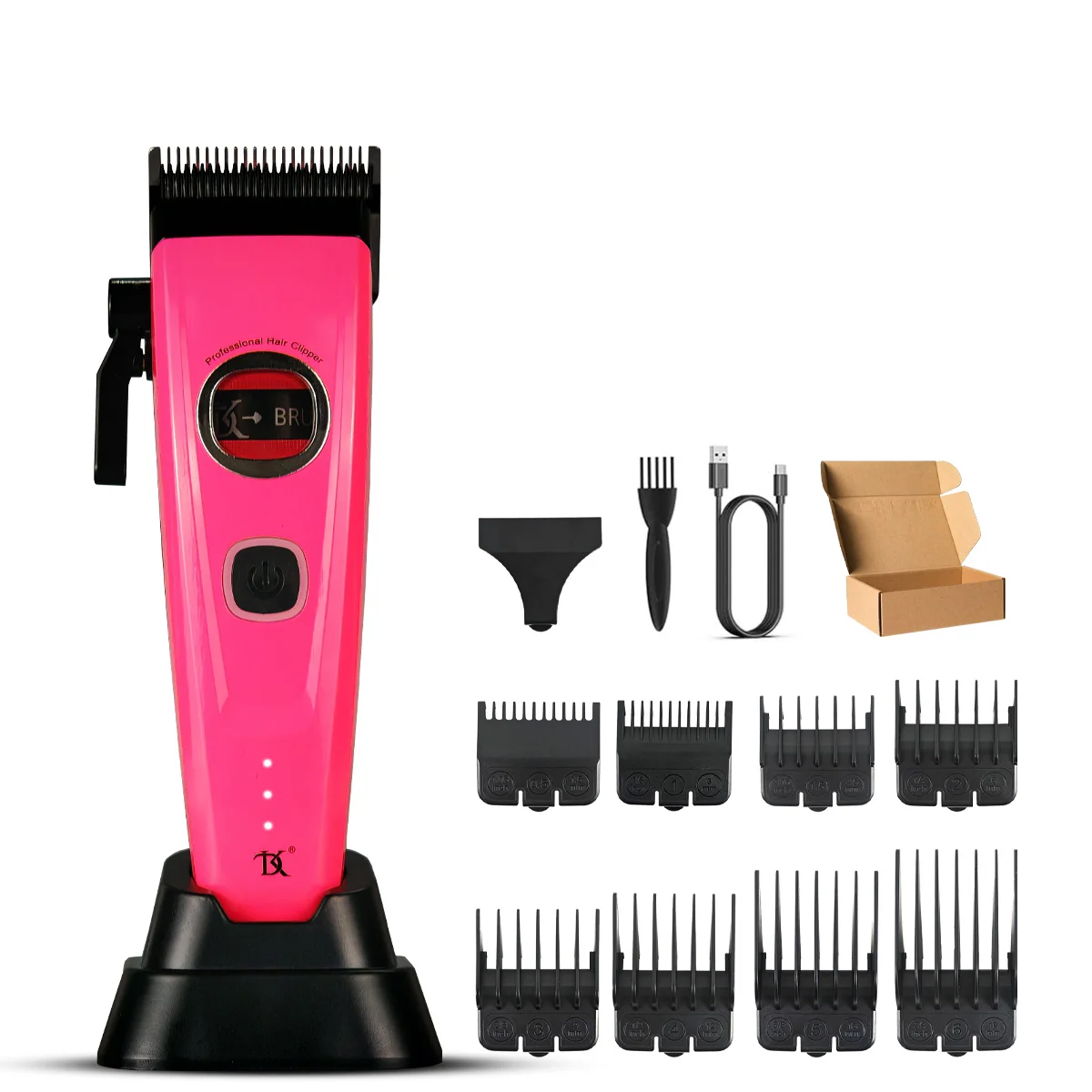 DK Outer Rotor Brushless Motor Professional Men's Fade Clipper Barber Echo Blade Base Charger Blending Hair Trimmer - Image 9