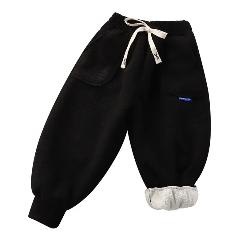 Kids Paded Pants Boys Girl Autumn Winter Plus Velvet Thick Warm Trousers Corduroy Outer Wear Sport Casual Pants Children Clothes - Image 8
