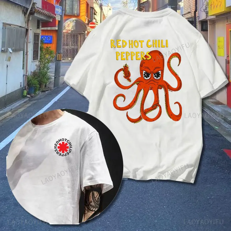 New Red Hot Chili 100%cotton T Shirt Amazing Tees Men Women Clothes Peppers Tour Double-sided Short Sleeve Casual Male T-shirt - Image 3