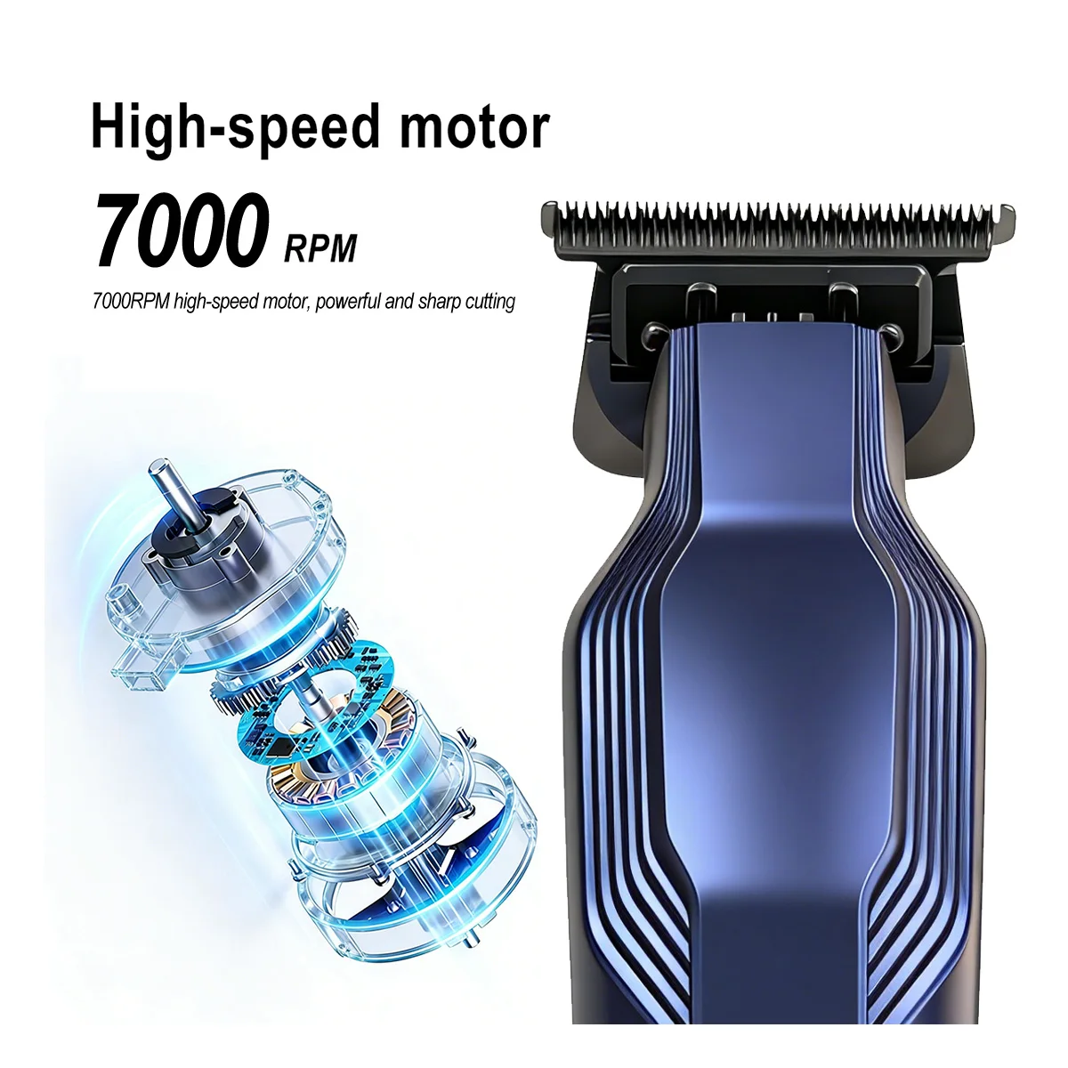 TSC-M4T Hair Trimmer – 7000 RPM, DLC Ceramic Blades, USB‑C Charge - Image 6