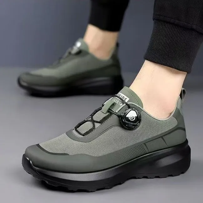 Waterproof Men’s Outdoor Sneakers – Thick Rubber Sole, Breathable Mesh
