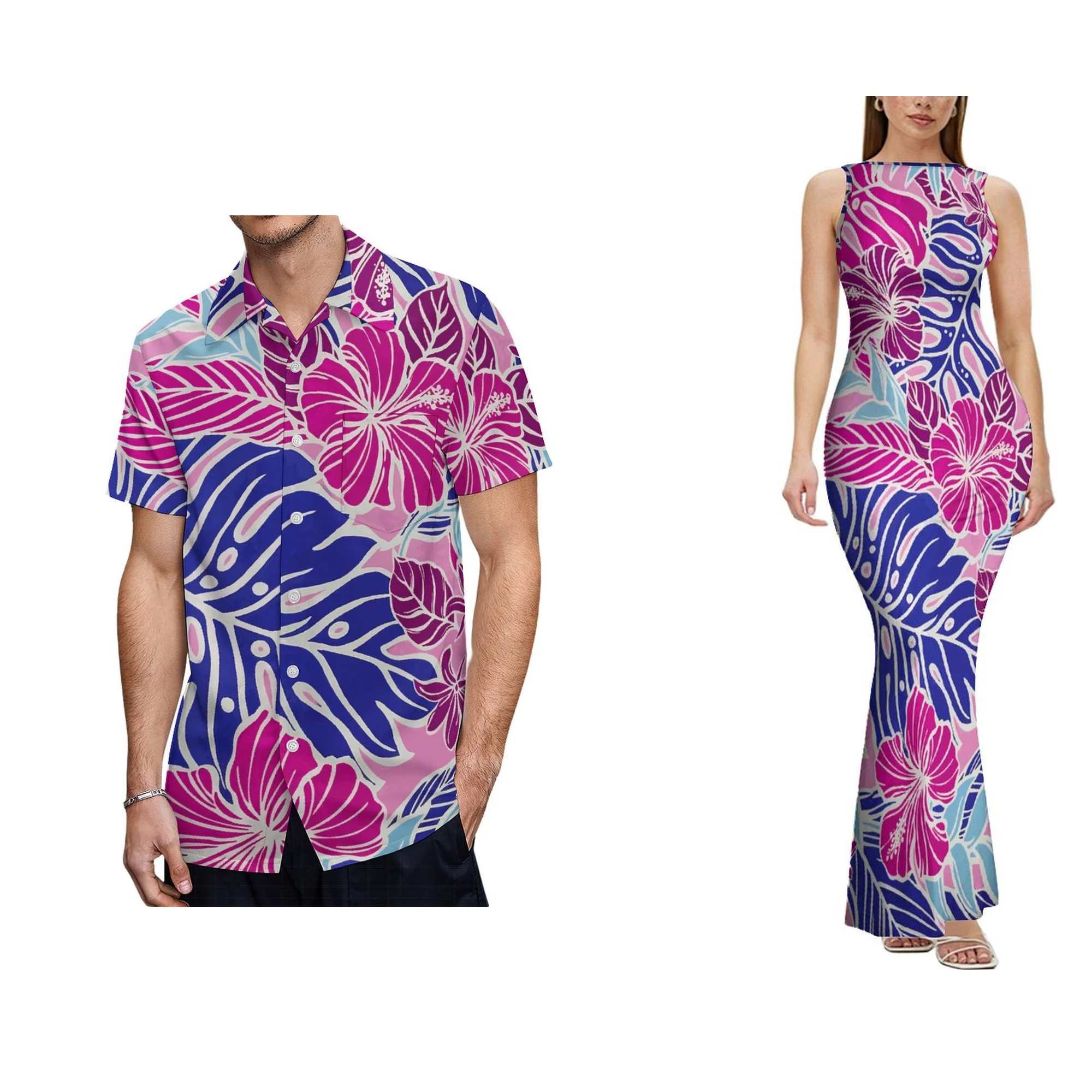1MOQ Wholesale Custom Bodycon Backless Dress New Zealand Design Women's Boat Neck Sleeveless Design Clothes Polynesian Dress - Image 4