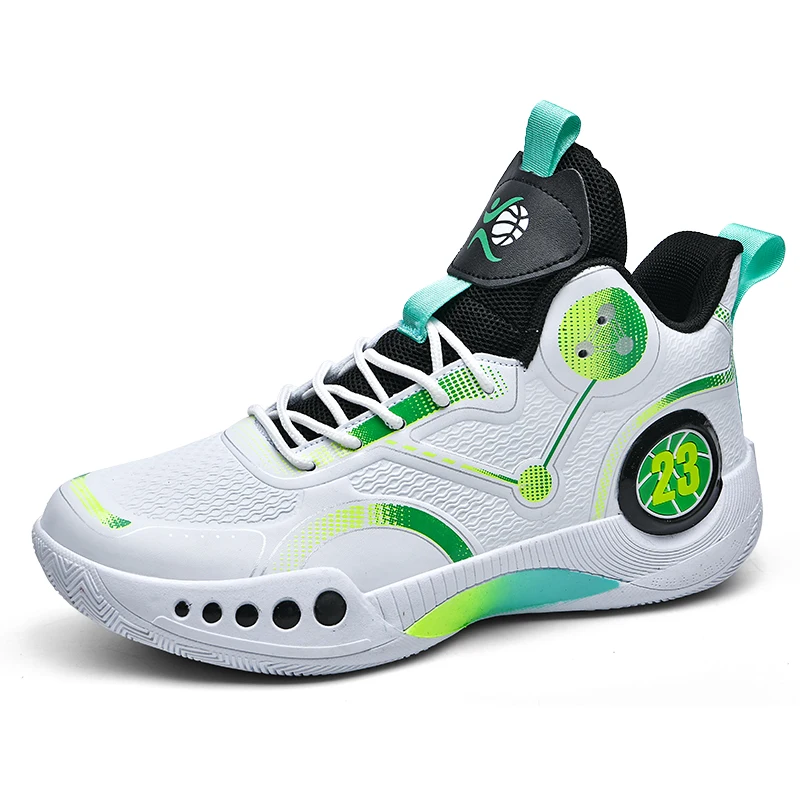 High‑Top Air Mesh Basketball Shoes – Breathable Lace‑Up Sneakers for Men & Women - Image 2