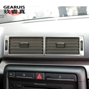 Car Styling Center Air Conditioning Vent Outlet Frame decoration Cover Stickers For Audi A4 S4 B6 B7 2002-2008 Auto Accessories