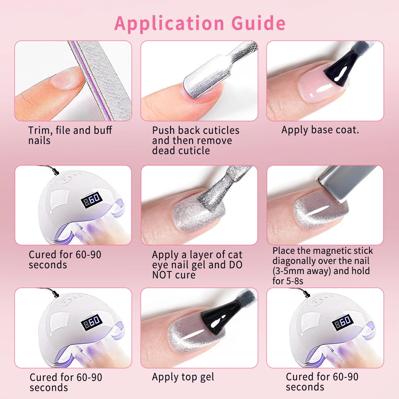 Cat Eye Gel Polish Set with Magnet - view 7