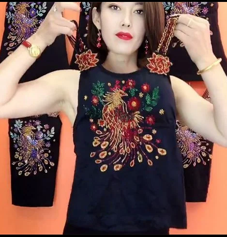 Sexy Summer Backless Tank Tops European Style Bright Diamond Camisole Vest For Women Sleeveless Suspender Bottom Shirt - Image 7