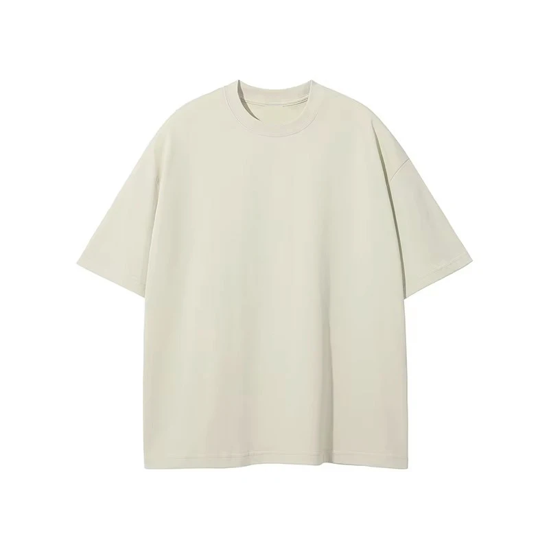 "Unisex Heavyweight Round Neck T Shirt 220GSM 100% Cotton Streetwear Basic Tees Oversize Fit Bulk Wholesale" Men's and women's - Image 11