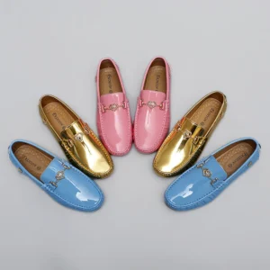 Unisex Patent Leather Driving Loafers