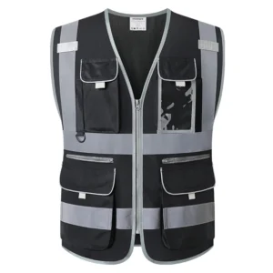 Men's Polyester Safari Vest with Multi Pockets