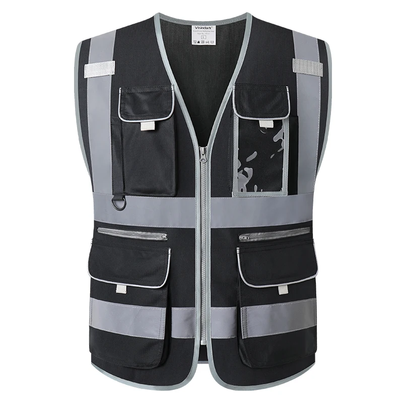 Men's Polyester Safari Vest with Multi Pockets
