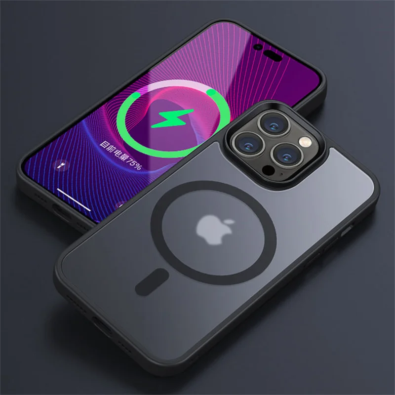 Translucent MagSafe Shockproof iPhone Case – PC+TPU (13‑17 Pro Max) - Image 6