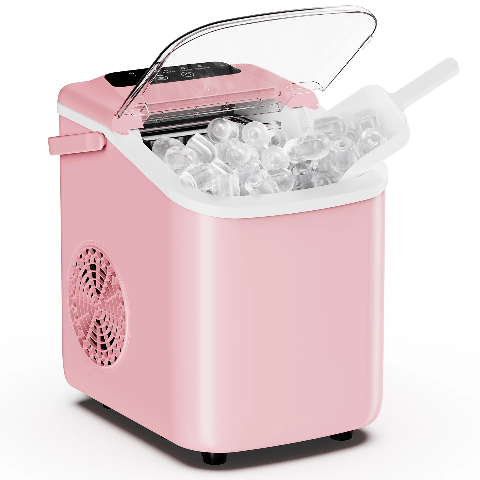 Countertop Ice Maker – 9 Bullet Cubes in 6 min, 26 lb/day, Handle - Image 12
