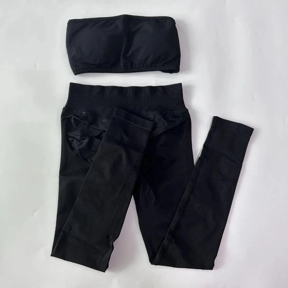Women's Backless Sports Bra and Shorts Set - view 7