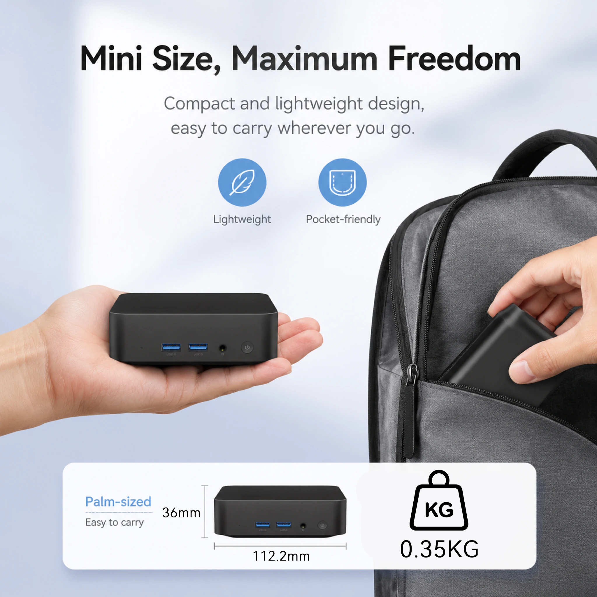 2026 Intel Core I9 10980HK N150 Portable Computer Mini PC 32GB RAM 1TB SSD Windows 11 Pro 4K Gaming PC Office Study WIFI 6 BT5.2 - Image 3