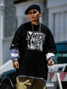 Acusa Loose Fit Cotton T-Shirt with Cartoon Print