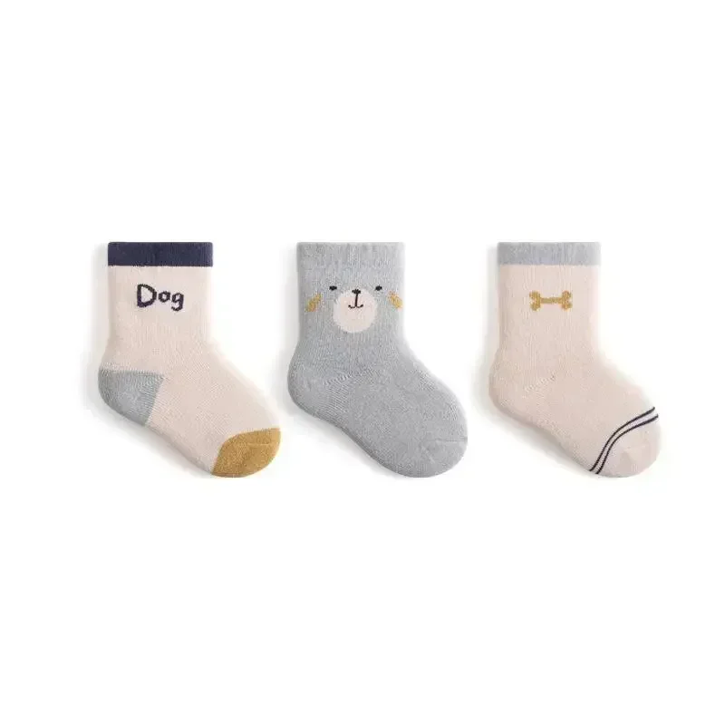 Warm Kids Mid Calf Socks 3 Pairs - Image 14